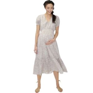 HATCH Emmeline Midi Dress In Lavender Garden Floral Size Medium Maternity (2)